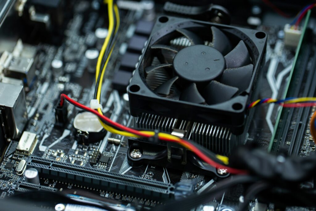 Electronic control panel, laptop motherboard repair in the service center.